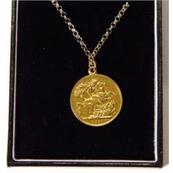 1911 gold sovereign on a chain…