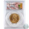 Canada 1913 $10 Gold PCGS Certified MS-63+ 'Canadian Gold Reserve'