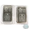 Pair of Ultra Scarce Engelhard 1oz Fine Silver Bars 'Litton' (Tax Exempt) Specialty Art Bars Produce