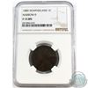 Newfoundland 1-cent 1880 Narrow 0 NGC Certified F-15 Brown