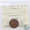 Newfoundland 1-cent 1944c ICCS Certified AU-55
