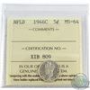 Image 1 : Newfoundland 5-cent 1946c ICCS Certified MS-64. *Key Date* A bright white coin with mirror like fiel