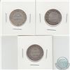 Newfoundland 20-cents 1865, 1870 & 1872H. 3pcs
