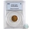Newfoundland $2 1880 Gold PCGS Certified AU-55