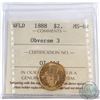 Newfoundland $2 1888 Obverse 3 Gold ICCS Certified MS-62