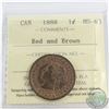 1-cent 1888 ICCS Certified MS-63 Red & Brown