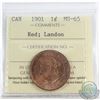 1-cent 1901 ICCS Certified MS-65 Red; Landon