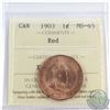 Image 1 : 1-cent 1903 ICCS Certified MS-65 Red