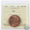 Image 1 : 1-cent 1911 ICCS Certified MS-64 RED. A near full red coin with only a couple contact marks, otherwi