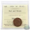 Image 1 : 1-cent 1924 ICCS Certified MS-63 Red & Brown