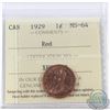 Image 1 : 1-cent 1929 ICCS Certified MS-64 Red.