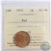 Image 1 : 1-cent 1932 ICCS Certified MS-64 Red