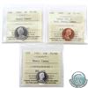 Image 1 : 1-cent 1965 SB Blt5, 5-cent & 10-cent ICCS Certified PL-66 Heavy Cameo. 5-cent is tied for the fines