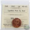 1-cent 1965 LgeBds Ptd5 ICCS Certified MS-65 Red