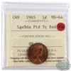 1-cent 1965 LgeBds Ptd5 ICCS Certified MS-64 Red
