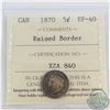 Image 1 : 5-cent 1870 Raised Border ICCS Certified EF-40. Nice rainbow toning throughout coin.