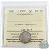 Image 1 : 5-cent 1890-H  ICCS Certified AU-55. Bright flashy coin with hints of light golden toning.