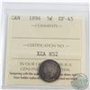 5-cent 1894 ICCS Certified EF-45