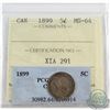 Image 1 : 5-cent 1899 ICCS & PCGS Certified MS-64 (Cross Graded)