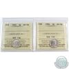 5-cent 1902 & 1906 ICCS Certified AU-58. 2pcs