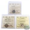 5-cent 1904 AU-50 (polished), 1909 Round Leaves VF-30 & 1913 AU-58 ICCS Certified. 3pcs