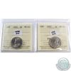 5-cent 1922 Far Rim AU-55 & 1922 Near Rim MS-62 ICCS Certified. 2pcs