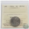 Image 1 : 5-cent 1924 ICCS Certified MS-62