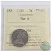 Image 1 : 5-cent 1926 Far 6 ICCS Certified VF-20