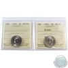 5-cent 1940 & 1942 Nickel ICCS Certified MS-64. 2pcs