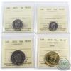 Image 1 : 2015 5-cent, 10-cent, 50-cent & $1.00 ICCS Certified MS-67. 4pcs