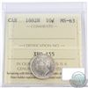 10-cent 1882H ICCS Certified MS-63! A blast white coin with choice eye appeal.