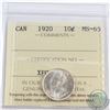 Image 1 : 10-cent 1920 ICCS Certified MS-65. Tied for the highest grade by ICCS.