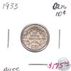 10-cent 1933 AU-55.  Nice Original Lustre