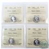 10-cent 1963, 1965, 1966 & 1967 ICCS Certified PL-66 Heavy Cameo. 4pcs