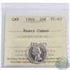 10-cent 1964 ICCS Certified PL-67 Heavy Cameo. Tied for finest grade! Pop = 5
