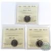 Image 1 : 10-cent 1969 Small Date, 1970 & 1972 ICCS Certified MS-66. 3pcs