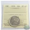 Image 1 : 20-cent 1858 ICCS Certified EF-40. Bright flashy coin with mint luster in the borders.