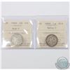 25-cent 1880H Wide 0 G-6 & 1880H Narrow 0 VG-8 ICCS Certified. 2pcs