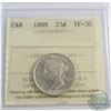 25-cent 1888 ICCS Certified VF-30