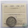 25-cent 1889 ICCS Certified G-6