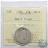 Image 1 : 25-cent 1906 Small Crown ICCS Certified AG-3. A full date example of this rare variety.