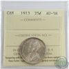 25-cent 1913 ICCS Certified AU-58