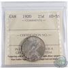 25-cent 1920 ICCS Certified AU-55