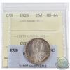 25-cent 1928 ICCS & PCGS Certified MS-64. Lots of original mint lustre.