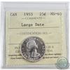 Image 1 : 25-cent 1953 Large Date ICCS Certified MS-65