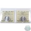 25-cent 1963 Cameo & 1964 Heavy Cameo ICCS Certified MS-65. 2pcs