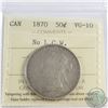 Image 1 : 50-cent 1870 NO LCW ICCS Certified VG-10. *Rare Variety*