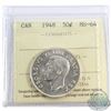 50-cent 1948 ICCS Certified MS-64. Bright lustrous coin.