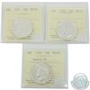 50-cent 1951 MS-64, 1952 MS-64, & 1952 Double HP MS-63 ICCS Certified and blast white. 3pcs