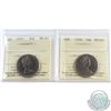 50-cent 1974 & 1976 ICCS Certified MS-65. 2pcs